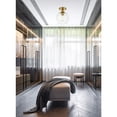 thumbnail image 3 of Baxter 1 Light Brass Flush Mount With Clear Glass, 3 of 7