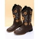 thumbnail image 5 of Ferndule Botas de vaquero para mujer Botas occidentales de media pantorrilla Botas de tacón grueso Botas de vaquera de girasol vintage, 5 of 5