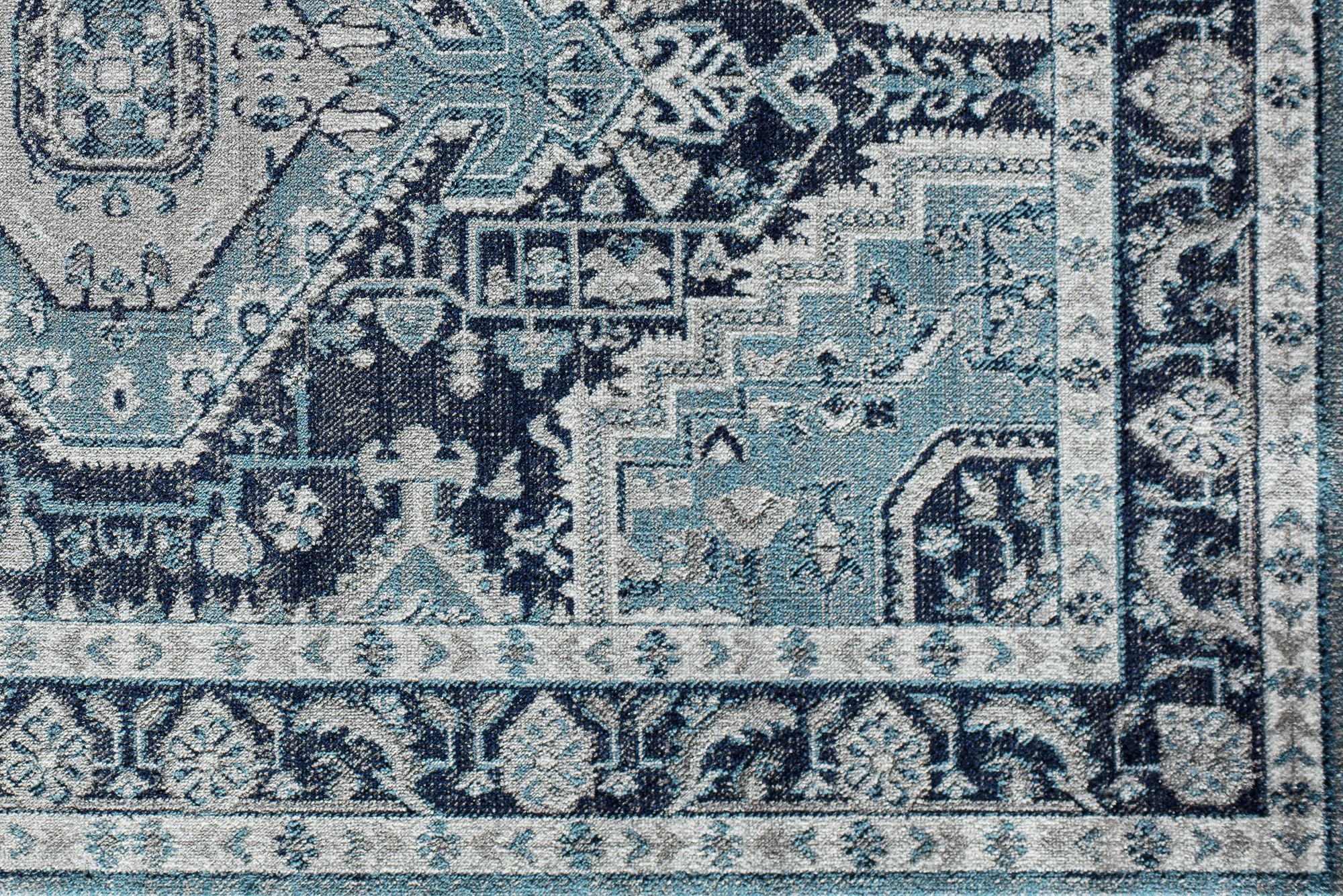 Freida FY15A Midnight Blue Vintage Farmhouse Dark Blue Area Rug, 2'6"x4'