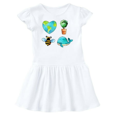

Inktastic Earth Day Plant a Tree Save the Bees Save the Seas Love Your Mother Gift Baby Girl Dress