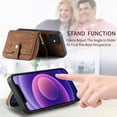 thumbnail image 3 of for iPhone 11 Wallet Case, Crossbody Phone Purse with Card Holder for Women, Zipper PU Leather Carrying Cover Gift with Shoulder Strap Kickstand Anti-drop for iPhone 11 - Brown, 3 of 10