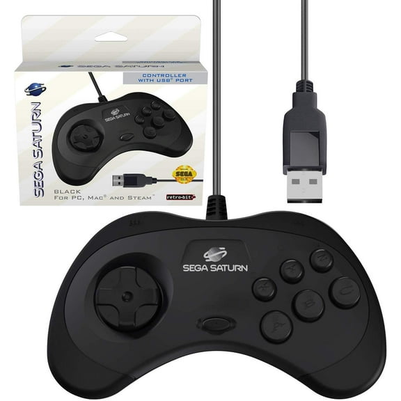 SEGA Saturn Control Pad USB Port, Black