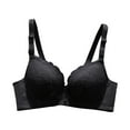 thumbnail image 3 of Ahuyic Summer Plus Size Bra For Women, Womens Solid Color Casual Bra, Womens Solid Color Backless Seamless Push-Up U-Shaped Beautiful Back Underwear Everyday Bras,Black XL, 3 of 4