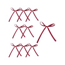 HomeDM 10 Pcs Mini Ribbon Bows for Valentine's Day DIY Crafts 3.54"x3.94" Bowknot Ornament Gift Wrapping Holiday Wedding Christmas Birthday Party Decorations