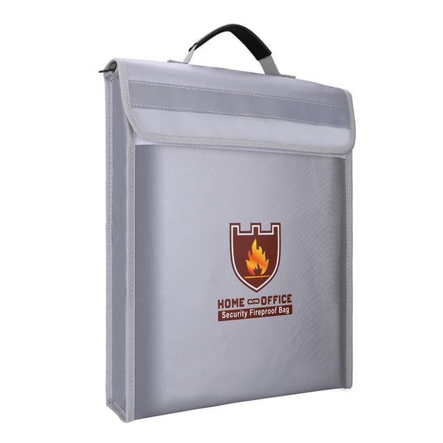 Toystoory Bolsa de documentos ignífuga Bolsa de almacenamiento resistente al fuego y al agua para Documentos en efectivo Joyas Pasaporte Almacenamiento y organización del hogar
