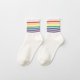 thumbnail image 1 of Calcetines De Tubo Arcoíris Para Mujer Calcetines De Verano Calcetines Finos Y Bonitos De Algodón A Rayas De Tubo Alto Calcetines Deportivos A Prueba De Vientopangjing, 1 of 4