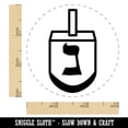 thumbnail image 2 of Dreidel Dreidl Jewish Hanukkah Nun Nothing Self-Inking Rubber Stamp Ink Stamper - Fuchsia Ink - Small 3/4 Inch, 2 of 7