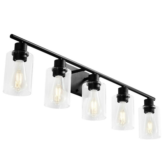 5-Light Modern Bathroom Vanity Light 37.1-Inch Fixtures Over Mirror