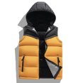 thumbnail image 5 of Mens Puffer Vest Zip Up Sleeveless Hooded Loose Fit Warm Jacket Fall Winter Outdoor Casual Outerwear Tops 2026, 5 of 5