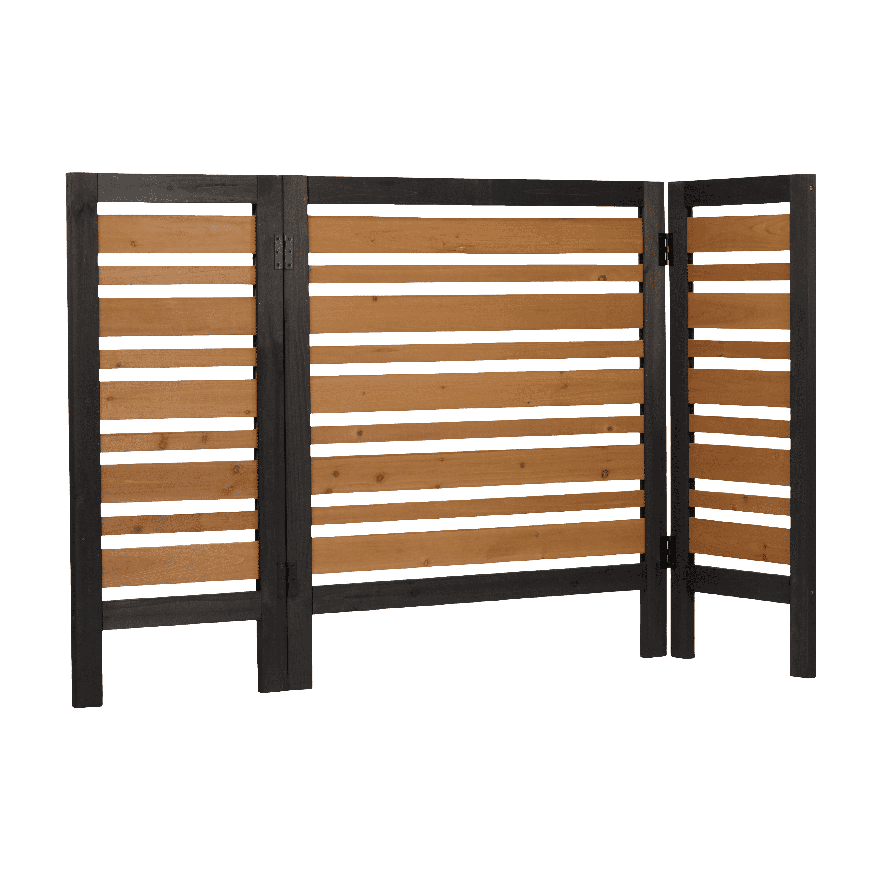 3-Panel Solid Wood Privacy Fence Screen, 38"W x 42"H Weather Resistant Outdoor Enclosure for Air Conditioner Trash Can Pool Pump Garden Patio Decor