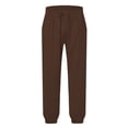 thumbnail image 5 of Breezora Mens Casual Pants Cotton Comfortable with Drawstring Lightweight Breathable Loose Fit Trousers for Spring Summer Hot Weather XL Size Brown, 5 of 6