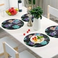 thumbnail image 6 of GZHJMY Watercolor Succulents Round Placemats for Dining Table Set of 6 Washable Table PVC Placemats Table Decoration Heat Insulation（392）, 6 of 7
