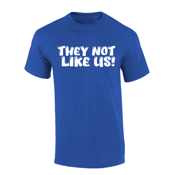 Trenz Shirt Company Bubble Letters They Not Like Us Short-Sleeve T-Shirt-Antique Royal-4xl