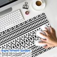 thumbnail image 4 of Long Mouse Pads for Desk,Black Geometric Triangle Striped Pattern Desk Mats on Top Of Desks, Desk Mouse Pad Extra Large with 3mm Non-Slip Base and Stitched Edge for Gaming,Office,Work,Home 31.5"x11.8", 4 of 6