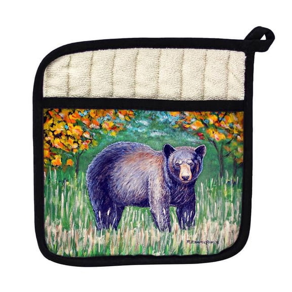 Betsy Drake PT536 Black Bear Pot Holder
