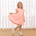 thumbnail image 2 of Splozh Toddler Girl Dresses 2T 3T 4T 5T 6T 7T Toddler Fall Dress with Bag Girls Ruffle Dress Casual Summer Clothes for Baby Girls,Pink,2-3 Years, 2 of 9