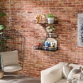 thumbnail image 2 of Estantes flotantes de pared estantería decorativa de metal repisas para recámara sala de estar capacidad máxima de peso 40 libras organizador decorati, 2 of 7