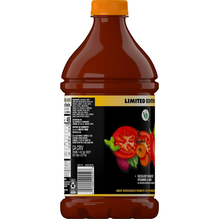 V8 Spicy Cajun 100% Vegetable Juice, 46 fl oz Bottle - Walmart.com