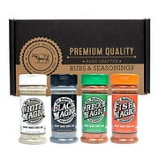 Mis Rubins Magic Seasoning Variety Pack - Black Magic, White Magic, Creole Magic, Fish Seasoning | Gourmet Spices Gift Set | All Purpose Seasoning Pack | MultiPack Seasoning Set 1x4 (5oz * 4)