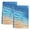 Blue, variant on Grey Ombre Coastal Kitchen Towels Set of 4, Absorbent Microfiber Dish Tea Towels with Hanging Loop, Summer Nautical Beach Ocean Seaside Resuable Hand Towel for Home Kitchen Cooking Cleaning 18"x28"