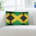 thumbnail image 5 of Jamaica Flag Jamaican Throw Pillow Cushion Cover Decorative Rectangle Pillow Case 14"x20", 5 of 7