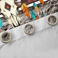 thumbnail image 4 of Homewish Bull Skull Blackout Curtains Set of 2 (52x84 Each) for Teens Boys Girls,Western Theme Window Curtains,Tribal Aztec Curtains and Drapes,Luxury Bedroom Decor, 4 of 6