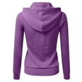 thumbnail image 3 of Womens Fall Fashion 2023 Clearance! VERUGU Hoodies for Women Fashion Casual Sweatshirt Patchwork Blouse Pullove Purple M, 3 of 3