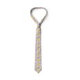 thumbnail image 3 of Floral Necktie, Foliage of Garden Plants, Dress Tie, 3.7", Marigold Violet, by Ambesonne, 3 of 3