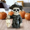 thumbnail image 4 of Halloween Ghost Figurine Ghost Decor Halloween Hat Skull Ghost Decoration Statue Ornament Ghost Festival Resin Handicraft Ornament Halloween Decoration for Gift Props Tabletop Home Decor, 4 of 6