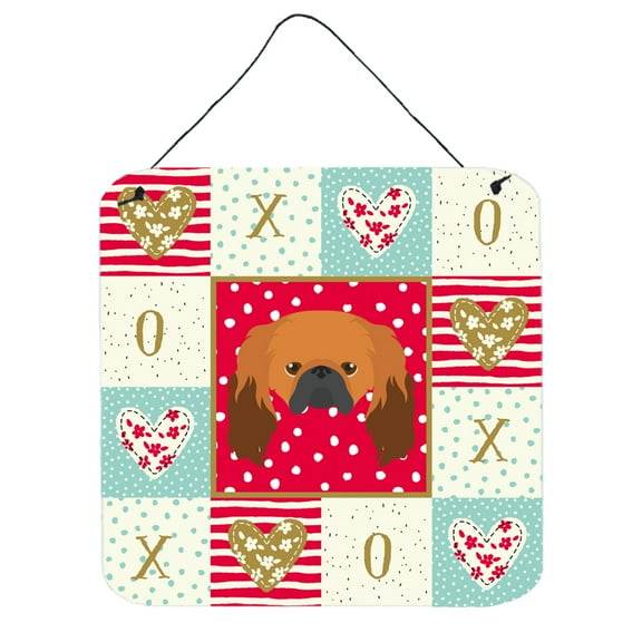 Carolines Treasures CK5225DS66 Pekingese Love Wall or Door Hanging Prints Red 6HX6W multicolor