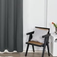 thumbnail image 4 of Deconovo Blackout Curtains Light Blocking Thermal Insulated, Dark Gray, 42W x 63L Inch, Noise Reducing Grommet Drapes for Bedroom, 2 Panels, 4 of 5