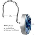 thumbnail image 3 of HemaKayy 12 Pcs Decorative Marble Shower Curtain Hooks - Elevate Your Home Decor - Rust-Proof Stainless Steel Rings for Bathroom, Bedroom, Kitchen - Easy to Install & Durable - Blue Gold Liquid, 3 of 5