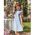 thumbnail image 4 of Oudiya Girls Nightgown Ruffle Short Sleeve Princess Pajama Cute Soft Sleepwear for Kids 3-14Y, 4 of 5