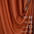 thumbnail image 3 of 3S Brother's Home Decorative Brick Curtains Extra Long Luxury Colors Linen Look Custom Made 5-25 Feet Made in Turkey Hang Back Tab ( 1 Panel ) Home Décor -(52"Wx288"L), 3 of 6