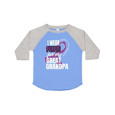 

Inktastic Chronic Pain I Wear Purple For My Great Grandpa Gift Toddler Boy or Toddler Girl T-Shirt