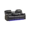 thumbnail image 7 of Challenger Modern LED Recliner Sofa made with wood and metal frame in Gray, 7 of 7