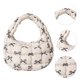 thumbnail image 5 of Crescent Bag Bubble Bolso para Mujer Bowknot Print Trendy Zipper Muñequera Satchel, 5 of 9