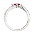 thumbnail image 3 of Aonejewelry 1 Ct Two Stone Ruby and Diamond Ring 14K White Gold, 3 of 4