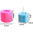 thumbnail image 2 of Molde de vela navideña 3D, vela de silicona DIY para árbol de Navidad, ciervo, Papá Noel, jabón, piedras de aromaterapia que hacen colores aleatorios, 2 of 7