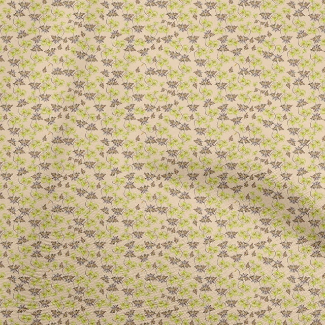 oneOone Georgette Viscose Peach Fabric Floral Sewing Craft Projects Fabric Prints By Yard 42 Inch Wide