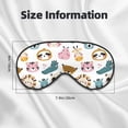 thumbnail image 5 of Naloa Cartoon Animals Print Sleep Mask for Sleeper, Light Blocking Sleeping Eye Mask for Women Men, Eye Shade with Adjustable Strap for Travel, Nap,Meditation, 5 of 7