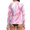 thumbnail image 2 of joogoo Womens UPF 50+ Sun Shirts Pink and Blue Tie Dye Long Sleeve UV Protection Rash Guard Tops L, 2 of 7