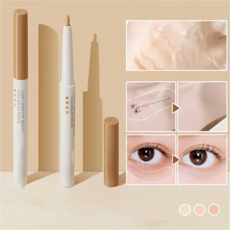 Slideach Multifunctional Concealer Stick, Waterproof Full Coverage Concealer Pencil, Change the Lip Line, Eye Concealer Pen for Dark Circles, Slideach Makeup Correcting Pen (01+03)