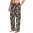 thumbnail image 2 of Uemuo Daisies Flowers Pattern Men's Wide Leg Palazzo Lounge Pants with Pockets Light Weight Loose Comfy Casual Pajama Pants-Large, 2 of 9