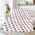 thumbnail image 2 of Luxury Plush 4th of July Patriotic Blanket Colorful Stars Independence Day Throw Blanket for Couch,Lightweight Soft and Warm Throws Blankets for Sofa Bed Living Room in Spring 60"x50", 2 of 6