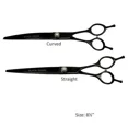 thumbnail image 3 of Black Grooming Shears Titanium Coated Cobalt w/ Pearl Right Left Hand Reversible (8.5 Inch Curved), 3 of 6