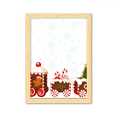 thumbnail image 1 of Festival Navidad Caramelos tren Cuadro de madera decorativa marco de casa A4, 1 of 3