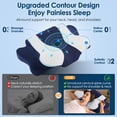 thumbnail image 2 of DONAMA Cervical Neck Pillow for Pain Relief Sleeping, Memory Foam Pillow Neck Pillow Bed Pillow with Pillowcase for Side Back and Stomach Sleepers, Blue and White, 2 of 8