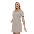 thumbnail image 3 of Women's Casual Dress Loose Fit V-Neck Nightgown, M, Dust, by Ambesonne, 3 of 3