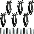thumbnail image 1 of Hearth & Gear Heavy Duty Wall Hooks For Hanging Home Kitchen Bathroom Organization Strong Hangers With Rustproof Coating Damage Installation And Versatile Use (6pcs) Small Clear Hooks with Towel, 1 of 6